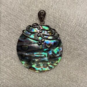 Abalone Shell Wire-wrapped Pendant